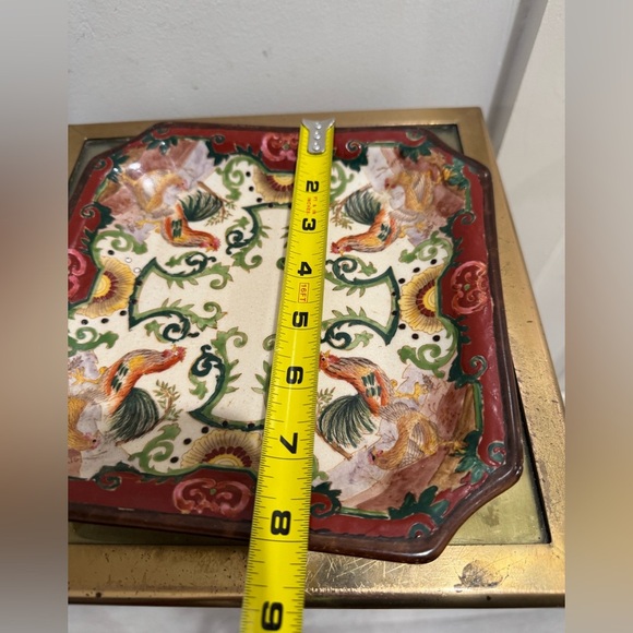 Vintage Hua Ping Tang Zhi Chinese Hand Painted Plate Rooster Design - Picture 6 of 7